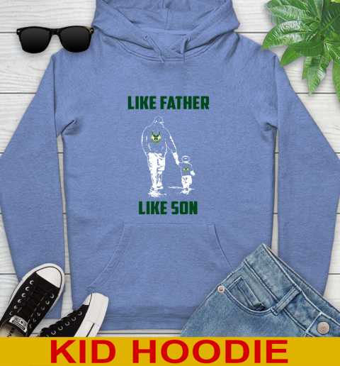Milwaukee Bucks NBA Basketball Like Father Like Son Sports Youth Hoodie 12