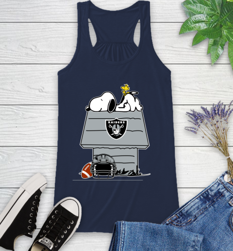 Oakland Raiders NFL Football Snoopy Woodstock The Peanuts Movie Racerback Tank 10