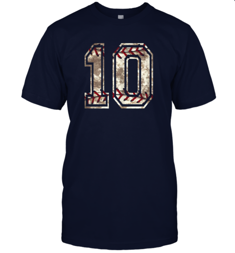 lxpp baseball jersey number 10 vintage distressed jersey t shirt 60 front navy