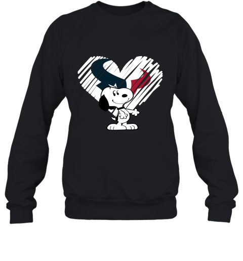 I Love Houston Texans Snoopy In My Heart NFL Sweatshirt