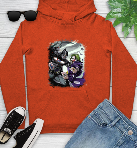 Buffalo Bills NFL Football Batman Fighting Joker DC Comics Youth Hoodie - Image 6