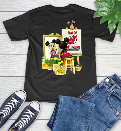 NHL Hockey New Jersey Devils Mickey Drawing Shirt 46