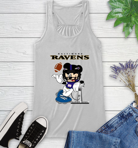 NFL Baltimore Ravens Mickey Mouse Disney Super Bowl Football T Shirt Racerback Tank