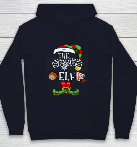San Antonio Spurs Christmas ELF Funny NBA Youth Hoodie 2