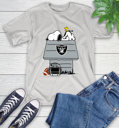 Oakland Raiders NFL Football Snoopy Woodstock The Peanuts Movie T-Shirt
