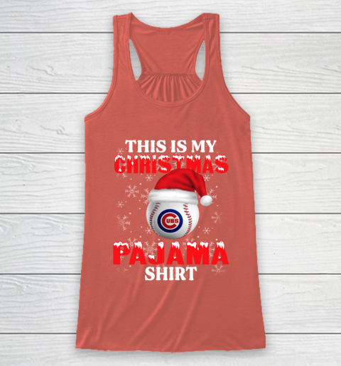 Chicago Cubs This Is My Christmas Pajama Shirt MLB Racerback Tank 3