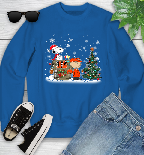 NFL Cincinnati Bengals Snoopy Charlie Brown Christmas Football Super Bowl Sports Youth Sweatshirt 7