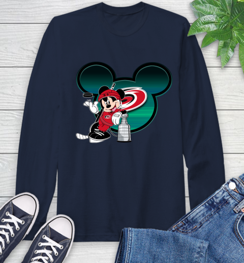 NHL Carolina Hurricanes Stanley Cup Mickey Mouse Disney Hockey T Shirt Long Sleeve T-Shirt 4