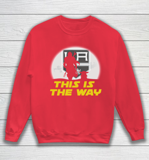 Los Angeles Kings NHL Ice Hockey Star Wars Yoda And Mandalorian This Is The Way Sweatshirt 7