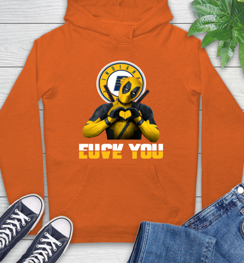 NBA Indiana Pacers Deadpool Love You Fuck You Basketball Sports Hoodie 4