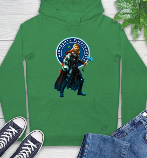 NBA Thor Avengers Endgame Basketball Minnesota Timberwolves Hoodie 8