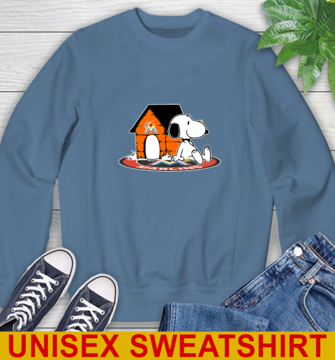 MLB Baseball Miami Marlins Snoopy The Peanuts Movie Shirt Sweatshirt 8