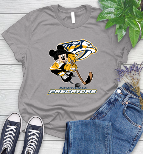 NHL Nashville Predators Mickey Mouse Disney Hockey T Shirt Women's T-Shirt 5