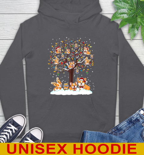 Corgi dog pet lover light christmas tree shirt 19