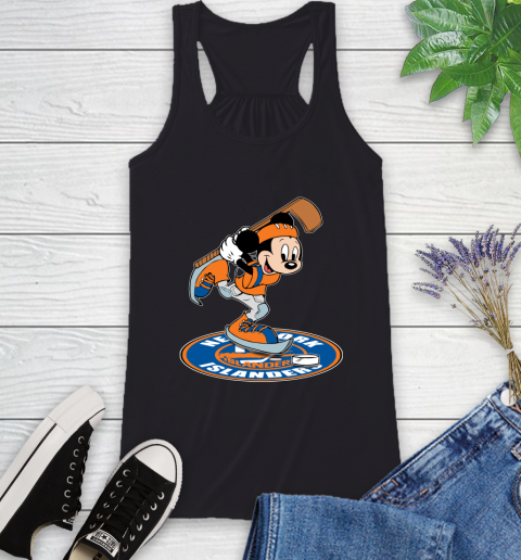 NHL Hockey New York Islanders Cheerful Mickey Disney Shirt Racerback Tank