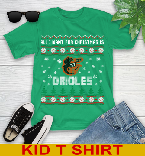 MLB All I Want For Christmas Is Baltimore Orioles Baseball Sports 103