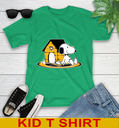 NHL Hockey Pittsburgh Penguins Snoopy The Peanuts Movie Shirt Youth T-Shirt 6