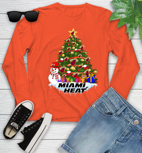 Miami Heat Merry Christmas NBA Basketball Sports Youth Long Sleeve 4