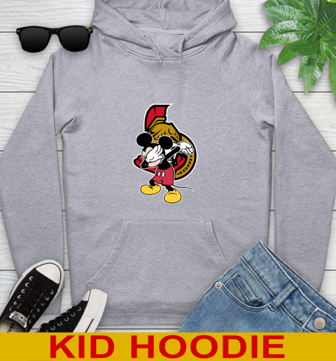 Ottawa Senators NHL Hockey Dabbing Mickey Disney Sports Youth Hoodie 6