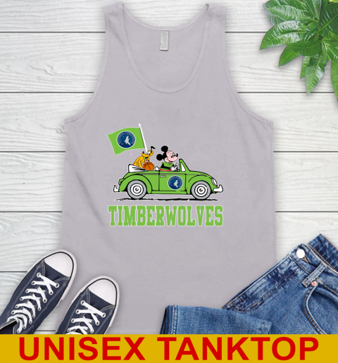 NBA Basketball Minnesota Timberwolves Pluto Mickey Driving Disney Shirt Tank Top 4