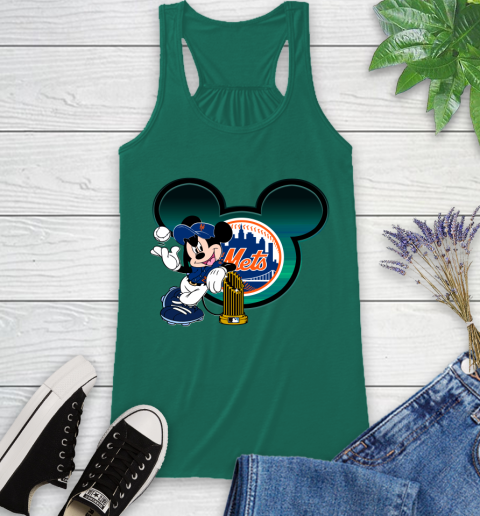 MLB New York Mets The Commissioner's Trophy Mickey Mouse Disney Racerback Tank 7