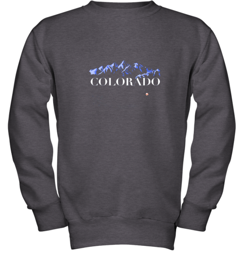 z7kt colorado rocky mountain shirt baseball player design youth sweatshirt 47 front dark heather