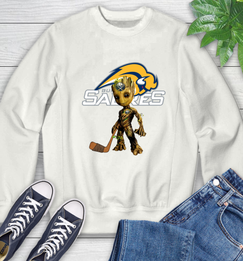 Buffalo Sabres NHL Hockey Groot Marvel Guardians Of The Galaxy Sweatshirt