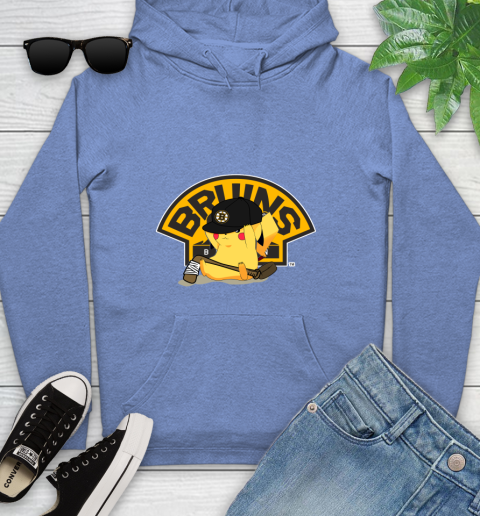 NHL Pikachu Hockey Sports Boston Bruins Youth Hoodie 12