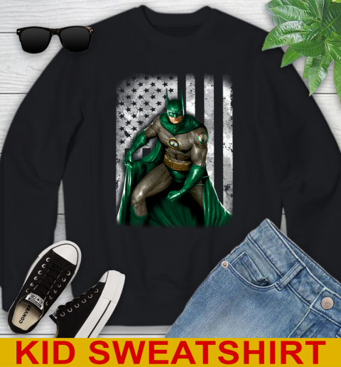 Boston Celtics NBA Basketball Batman DC American Flag Shirt Youth Sweatshirt