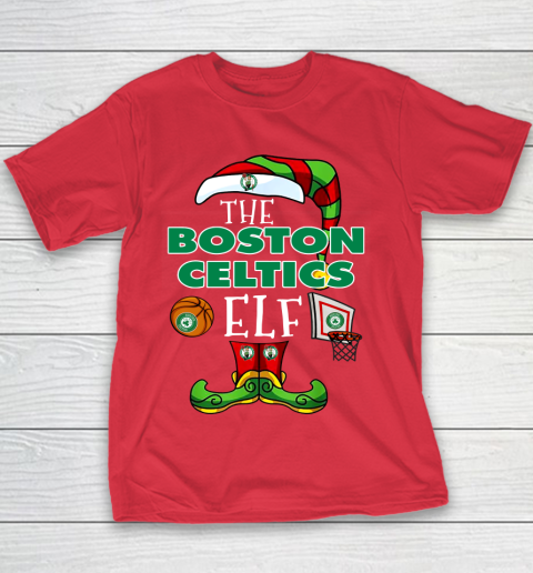 Boston Celtics Christmas ELF Funny NBA Youth T-Shirt 7