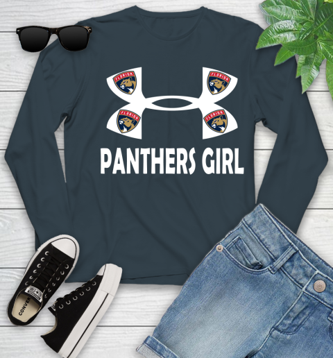 NHL Florida Panthers Girl Under Armour Hockey Sports Youth Long Sleeve 9