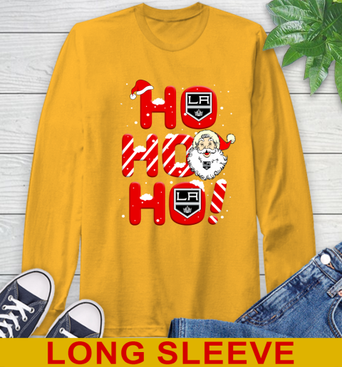 Los Angeles Kings NHL Hockey Ho Ho Ho Santa Claus Merry Christmas Shirt Long Sleeve T-Shirt 2