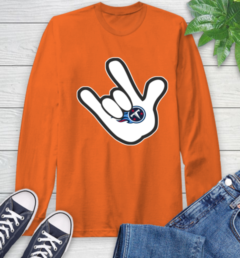 Tennessee Titans NFL Football Mickey Rock Hand Disney Long Sleeve T-Shirt 5