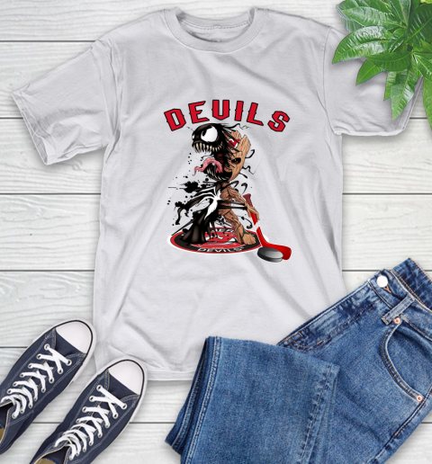 NHL New Jersey Devils Hockey Venom Groot Guardians Of The Galaxy T-Shirt 12
