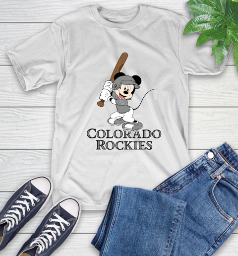 MLB Baseball Colorado Rockies Cheerful Mickey Mouse Shirt T-Shirt 2