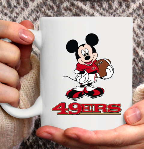 NFL Football San Francisco 49ers Cheerful Mickey Mouse Shirt Ceramic Mug 15oz 2