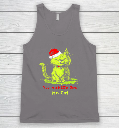 You're A Meow One Mr Cat Christmas Tank Top 5