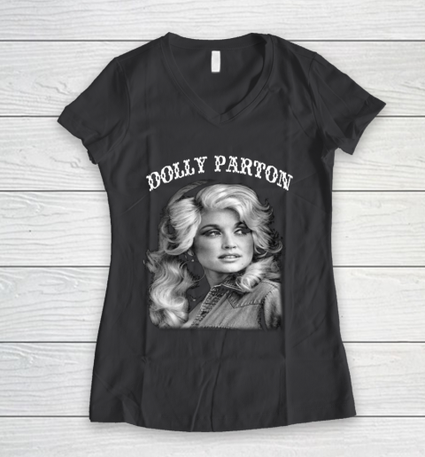 Dolly Parton Classic Vintage Women's V-Neck T-Shirt 6
