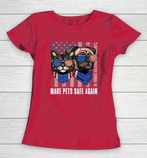 Make Pets Safe Again Trump Harris Debate Eating The Dogs Cat Women's T-Shirt 7