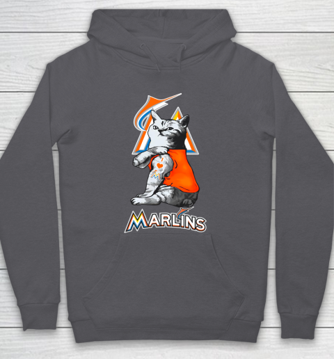 MLB Baseball My Cat Loves Miami Marlins Hoodie 4