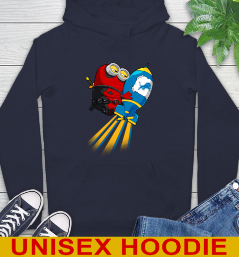NFL Football Detroit Lions Deadpool Minion Marvel Shirt Hoodie 3