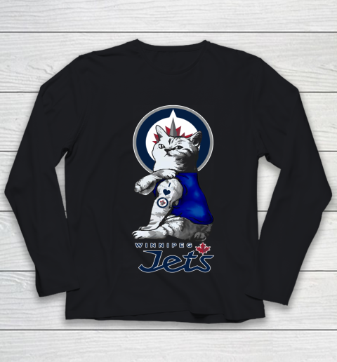 NHL My Cat Loves Winnipeg Jets Hockey Youth Long Sleeve