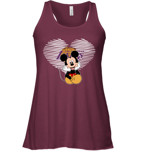 NBA Los Angeles Lakers The Heart Mickey Mouse Disney Basketball T