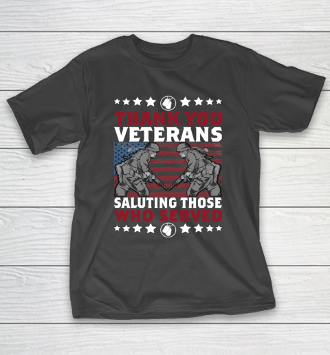 Veteran Shirt Thank You Veterans Saluting Those Who Served T-Shirt