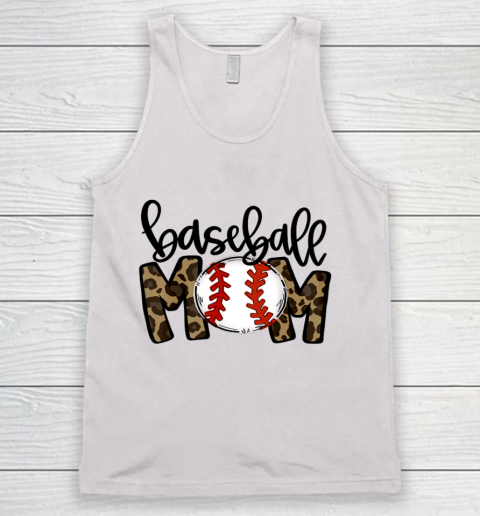Baseball Mom Leopard Funny Softball Mom Shirt Mother s Day Tank Top