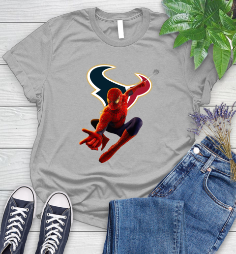 NFL Spider Man Avengers Endgame Football Houston Texans Women s T Shirt Tee For Sports