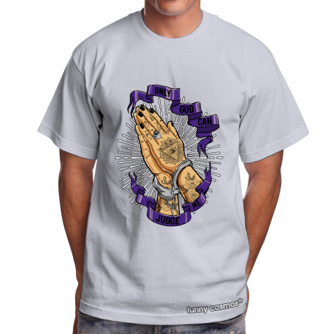 Air Jordan 1 Court Purple matching sneaker tshirt Only God Can Judge Me Purple and White Jordan Tshirt