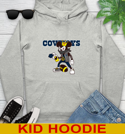Dallas Cowboys NFL Football Mickey Peace Sign Sports Youth Hoodie