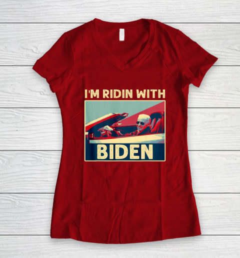 I'm Riding With Joe Biden Women's V-Neck T-Shirt 8