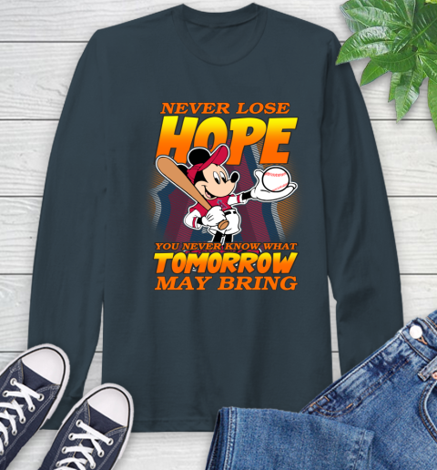 Los Angeles Angels MLB Baseball Mickey Disney Never Lose Hope Long Sleeve T-Shirt 9